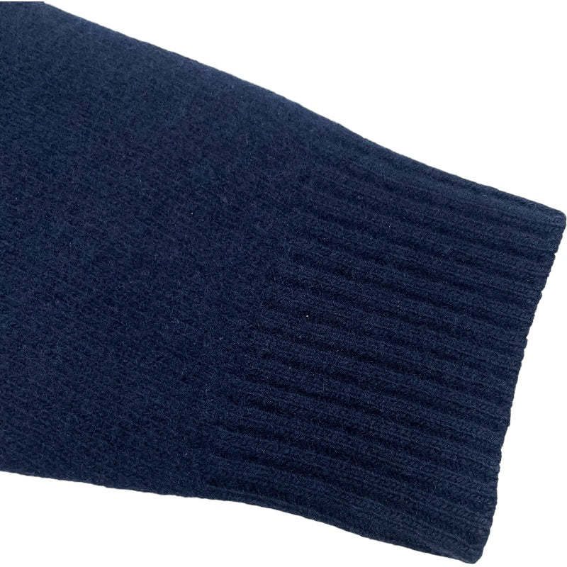 モンクレール MONCLER ロゴワッペンニットセーター ネイビー 羊毛 メンズ セーター