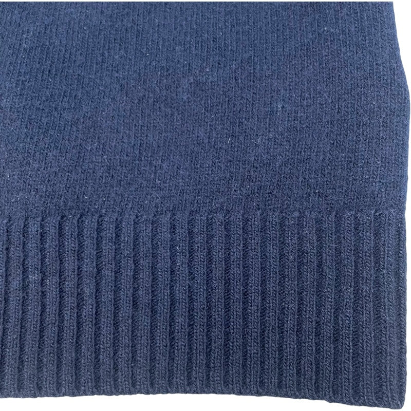 モンクレール MONCLER ロゴワッペンニットセーター ネイビー 羊毛 メンズ セーター