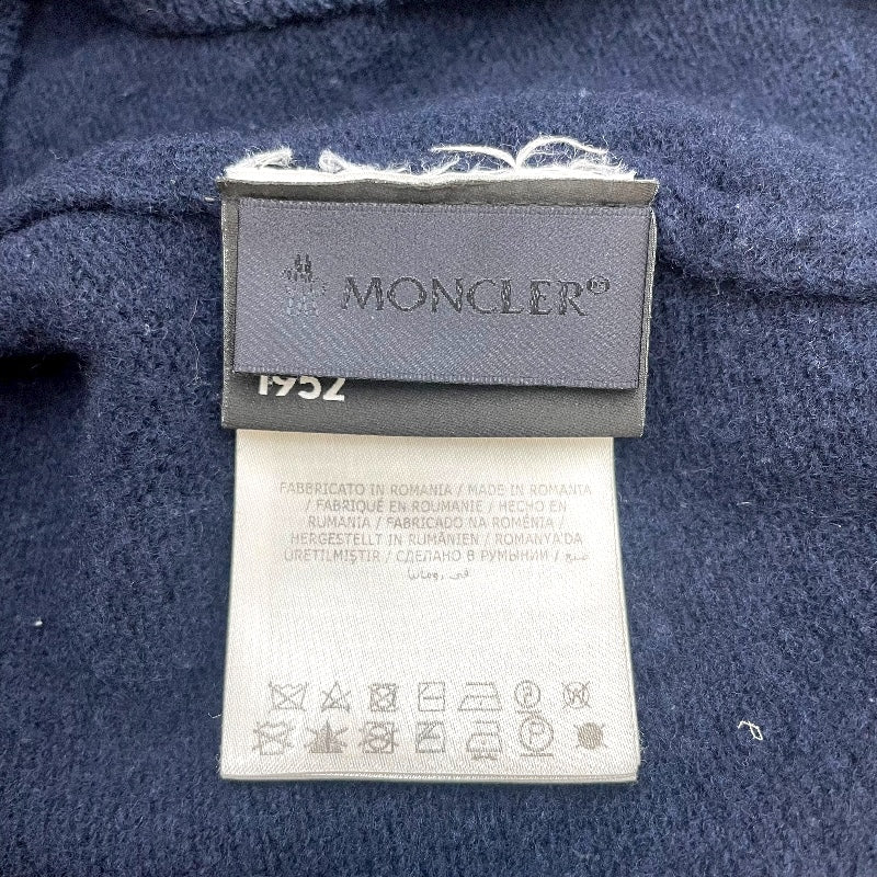 モンクレール MONCLER ロゴワッペンニットセーター ネイビー 羊毛 メンズ セーター