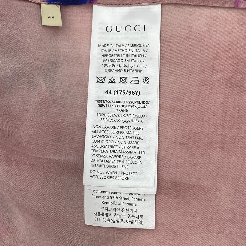 グッチ GUCCI フローラルシルクブラウス 779352 ピンク シルク レディース ブラウス