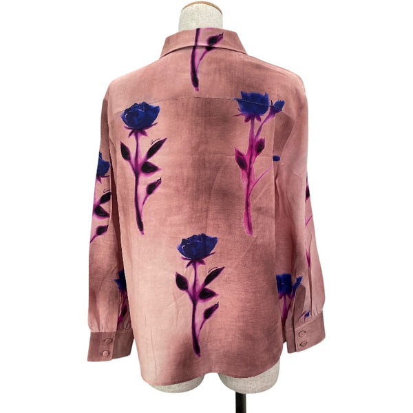 グッチ GUCCI フローラルシルクブラウス 779352 ピンク シルク レディース ブラウス