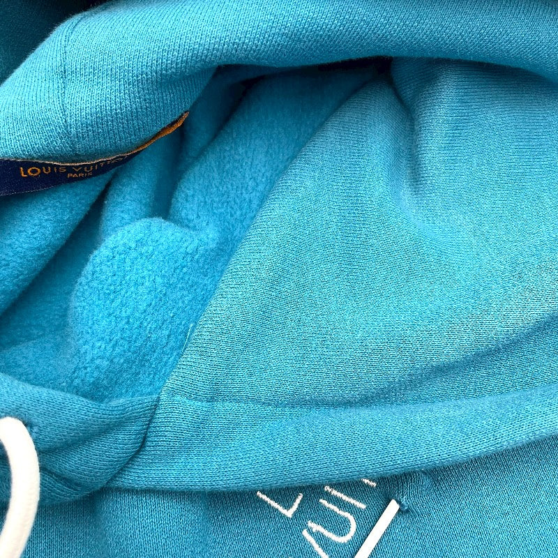 ルイ・ヴィトン LOUIS VUITTON シグネチャーロゴスウェットパーカー HNY56W ブルー コットン メンズ パーカー