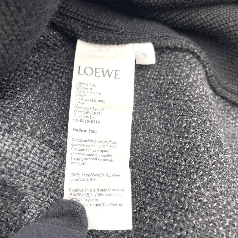 ロエベ LOEWE アナグラムロゴハーフジップニットセーター H526Y14KAC ブラック ウール メンズ セーター