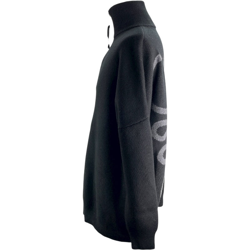 ロエベ LOEWE アナグラムロゴハーフジップニットセーター H526Y14KAC ブラック ウール メンズ セーター