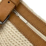 グッチ GUCCI レザーベルト装飾ニットセーター 683716 アイボリー ウール メンズ セーター