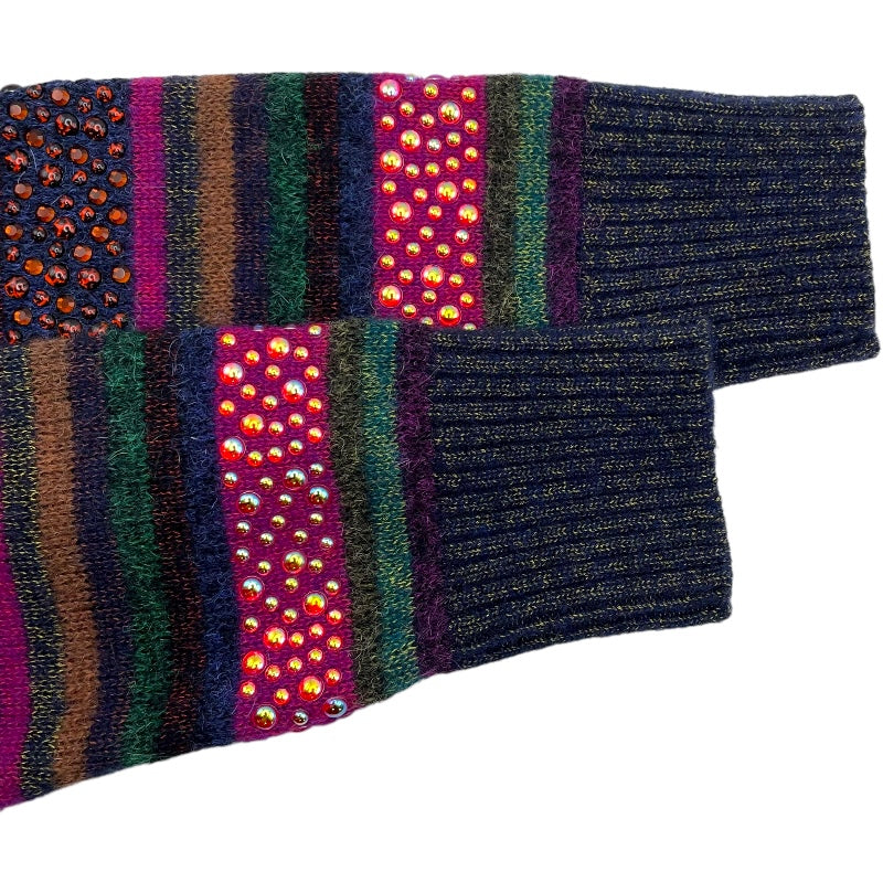 シャネル CHANEL ビジュー装飾ニットセーター P44969 マルチカラー ウール レディース セーター