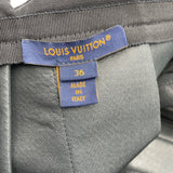 ルイ・ヴィトン LOUIS VUITTON シンメトリープリーツスカート FSSK82 ブラック ウール/シルク レディース スカート