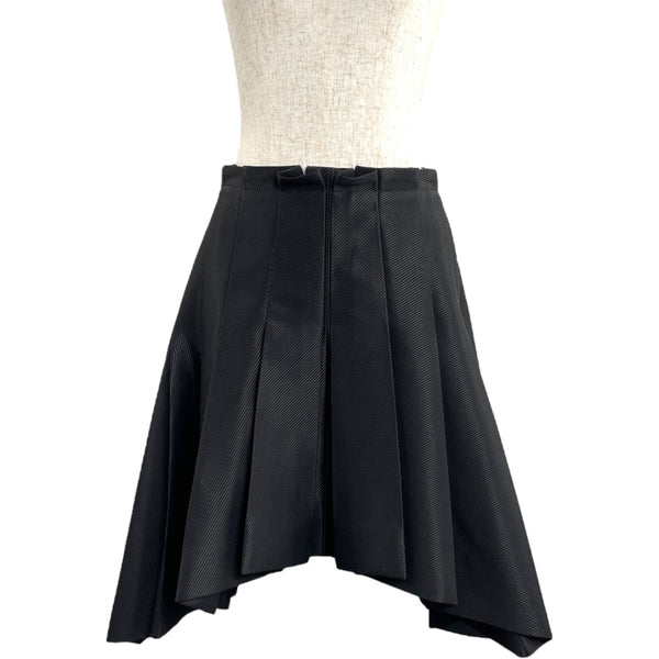 ルイ・ヴィトン LOUIS VUITTON シンメトリープリーツスカート FSSK82 ブラック ウール/シルク レディース スカート