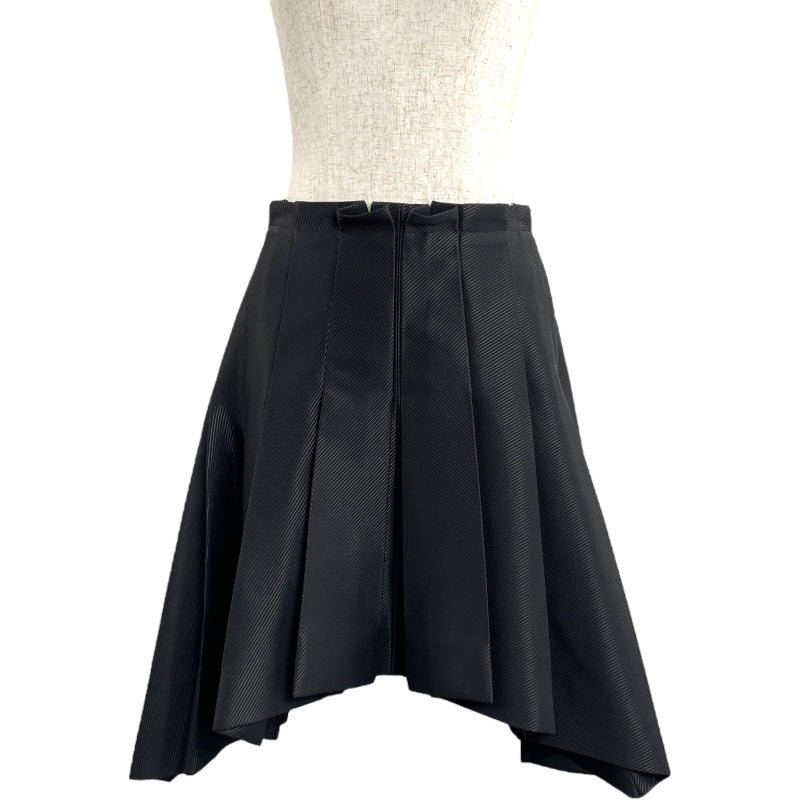 ルイ・ヴィトン LOUIS VUITTON シンメトリープリーツスカート FSSK82 ブラック ウール/シルク レディース スカート