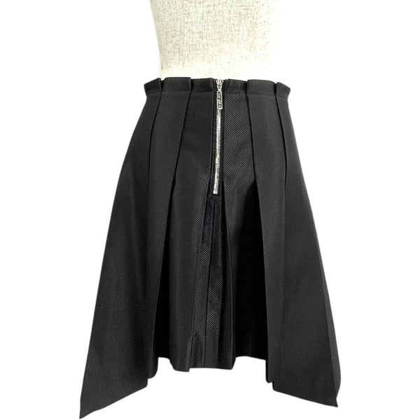 ルイ・ヴィトン LOUIS VUITTON シンメトリープリーツスカート FSSK82 ブラック ウール/シルク レディース スカート