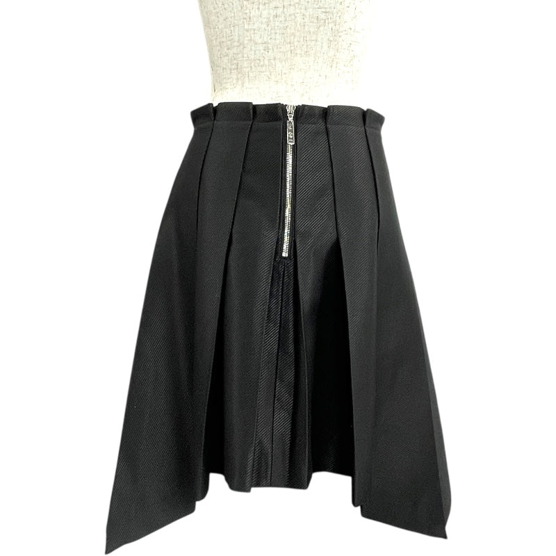 ルイ・ヴィトン LOUIS VUITTON シンメトリープリーツスカート FSSK82 ブラック ウール/シルク レディース スカート