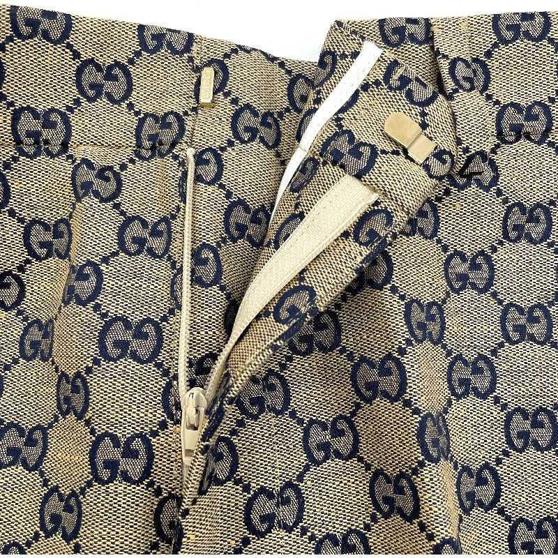グッチ GUCCI GGキャンバスパンツ 786389 ベージュ 麻 レディース パンツ