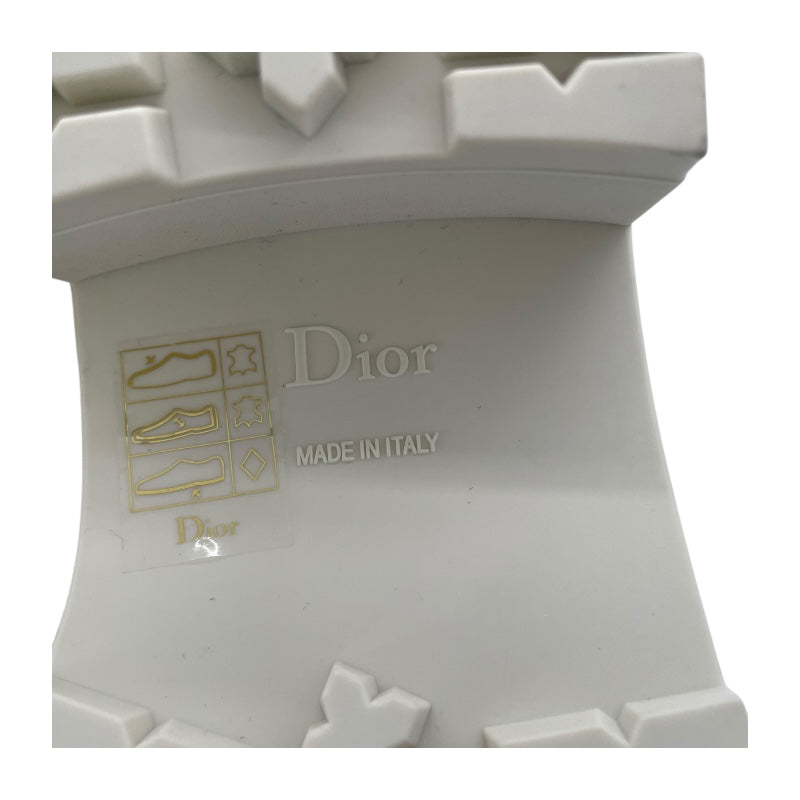 クリスチャン・ディオール Christian Dior D-Leader カナージュキルティングブーツ MD0921 ホワイト レディース ブーツ