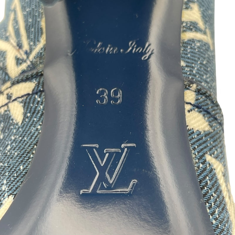 ルイ・ヴィトン LOUIS VUITTON シルエットラインモノグラムデニムブーツ NL1201 ブルー デニム/レザー レディース ブーツ