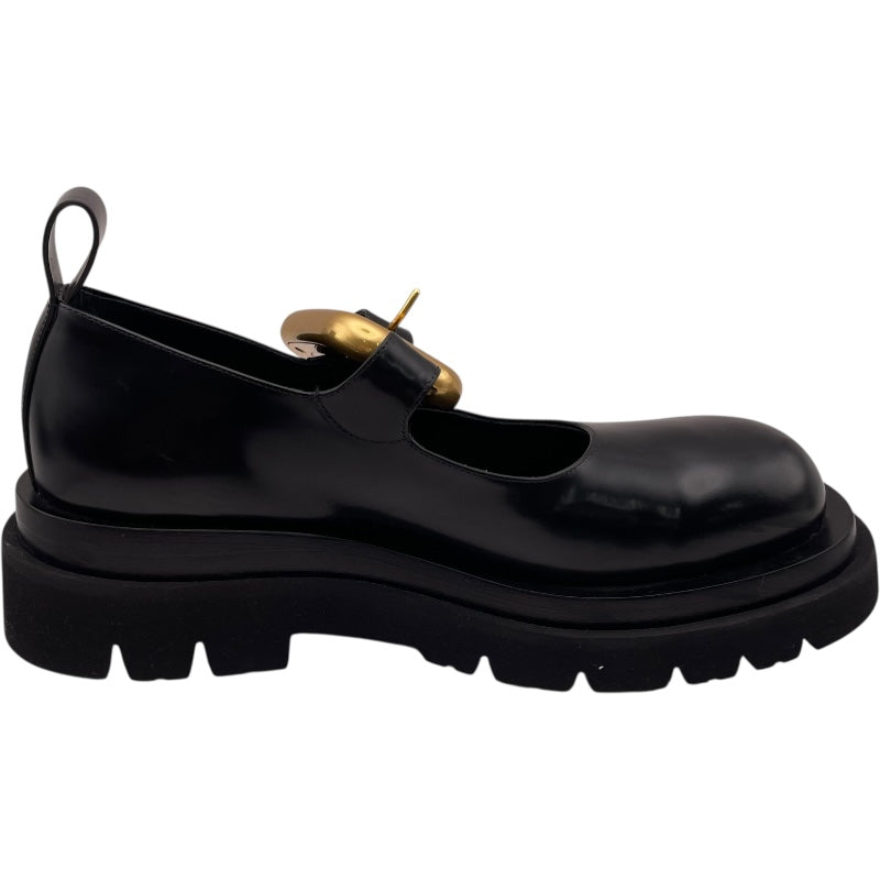 ボッテガ・ヴェネタ BOTTEGA VENETA ラグメリージェーンローファー 729884 ブラック レザー レディース ローファー