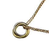 カルティエ Cartier トリニティ ダブルチェーン ネックレス イエローゴールド×ホワイトゴールド×ピンクゴールド K18YG/K18PG/K18WG ジュエリー