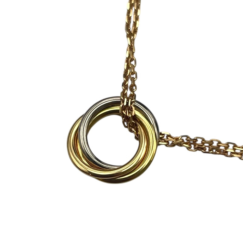 カルティエ Cartier トリニティ ダブルチェーン ネックレス イエローゴールド×ホワイトゴールド×ピンクゴールド K18YG/K18PG/K18WG ジュエリー