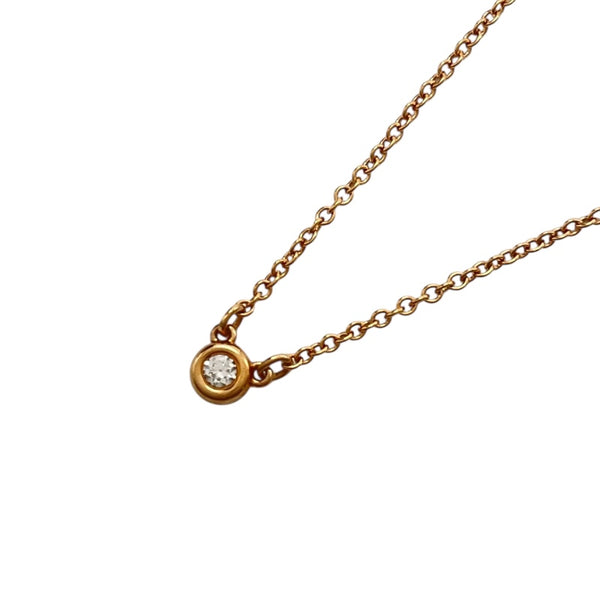 ティファニー TIFFANY＆CO バイザヤードネックレス ピンクゴールド Au750 ジュエリー