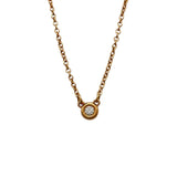 ティファニー TIFFANY＆CO バイザヤードネックレス ピンクゴールド Au750 ジュエリー