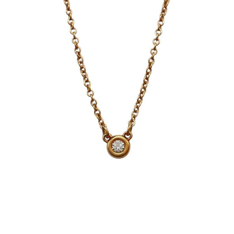 ティファニー TIFFANY＆CO バイザヤードネックレス ピンクゴールド Au750 ジュエリー