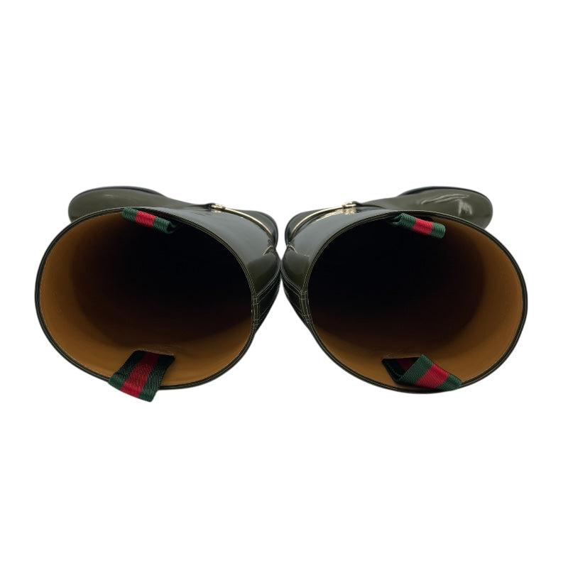 グッチ GUCCI スリムホースビット付ロングブーツ 805312 グリーン レディース ブーツ