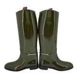 グッチ GUCCI スリムホースビット付ロングブーツ 805312 グリーン レディース ブーツ