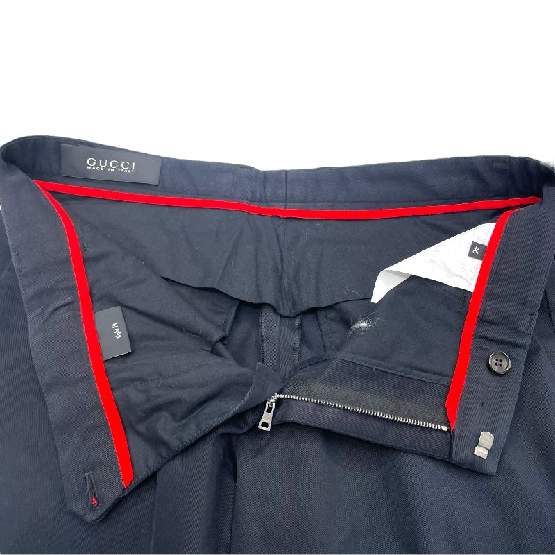 グッチ GUCCI スラックスパンツ 318182 ブラック コットン レディース その他ボトムス