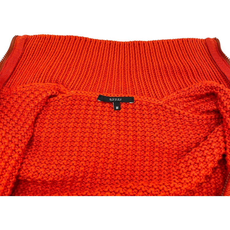 グッチ GUCCI ドライバーズニットセーター 353498 オレンジ コットン メンズ ニット