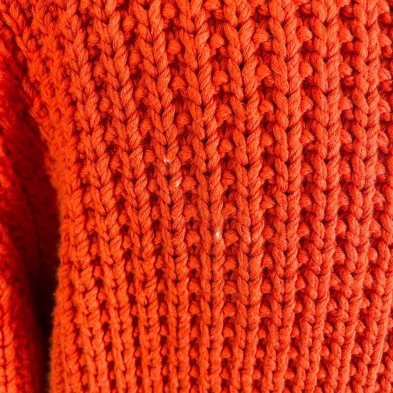 グッチ GUCCI ドライバーズニットセーター 353498 オレンジ コットン メンズ ニット