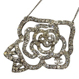 シャネル CHANEL カメリアココマークネックレス シルバー ラインストーン　メタル　SV ジュエリー