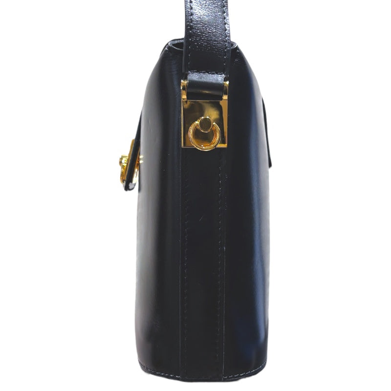 セリーヌ CELINE ガンチーニショルダーバッグ ブラック レザー レディース ショルダーバッグ
