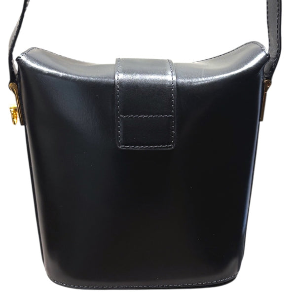 セリーヌ CELINE ガンチーニショルダーバッグ ブラック レザー レディース ショルダーバッグ