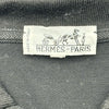 エルメス HERMES ロゴ刺繍半袖ポロシャツ ブラック コットン メンズ 半袖Ｔシャツ