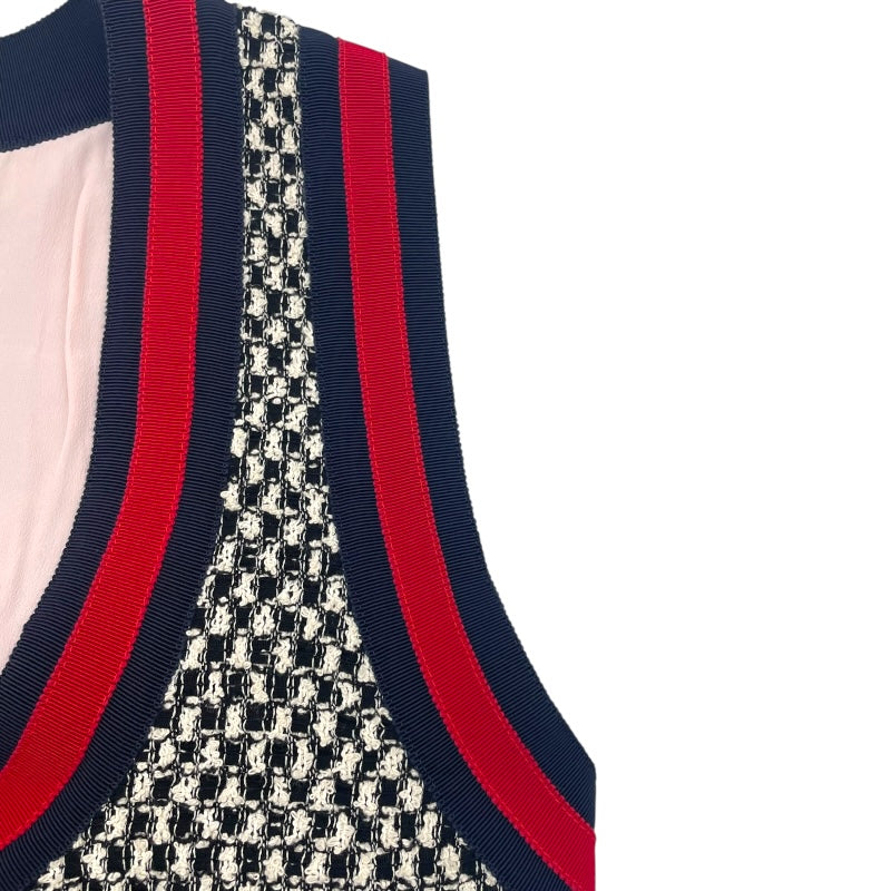 グッチ GUCCI シェリーラインツイードベスト 472101 ブラック ツイード レディース ベスト