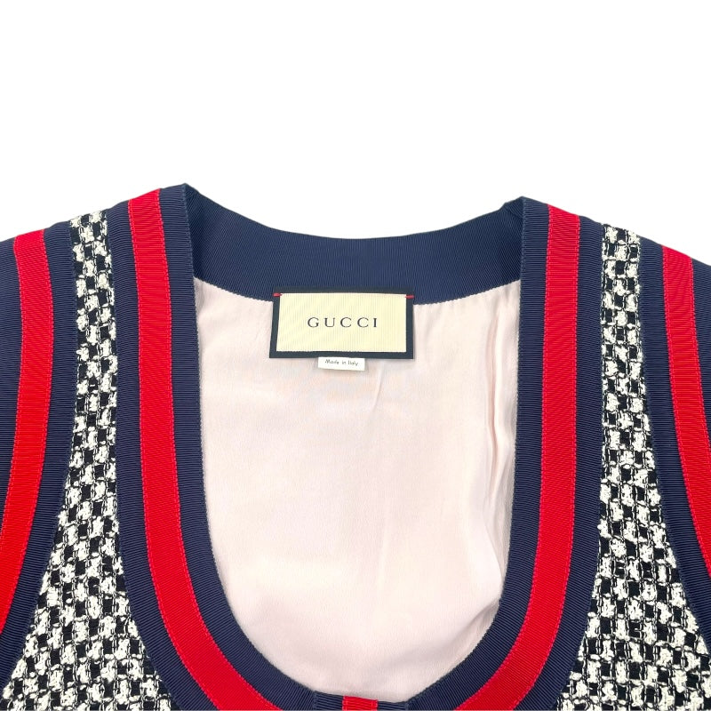 グッチ GUCCI シェリーラインツイードベスト 472101 ブラック ツイード レディース ベスト