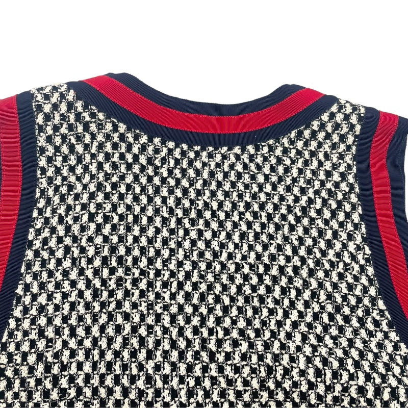 グッチ GUCCI シェリーラインツイードベスト 472101 ブラック ツイード レディース ベスト