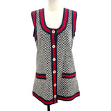 グッチ GUCCI シェリーラインツイードベスト 472101 ブラック ツイード レディース ベスト