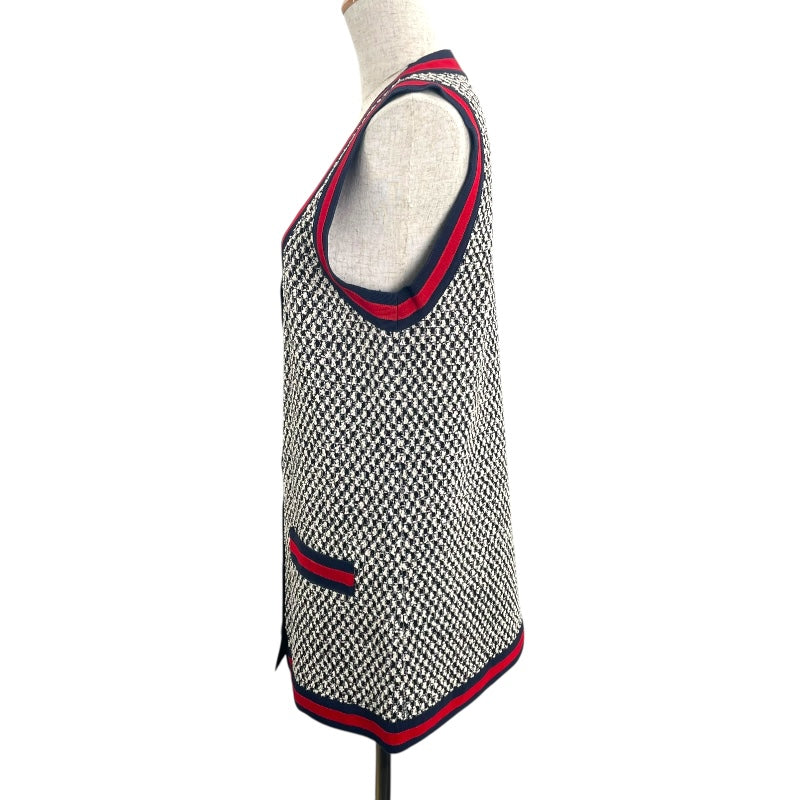 グッチ GUCCI シェリーラインツイードベスト 472101 ブラック ツイード レディース ベスト