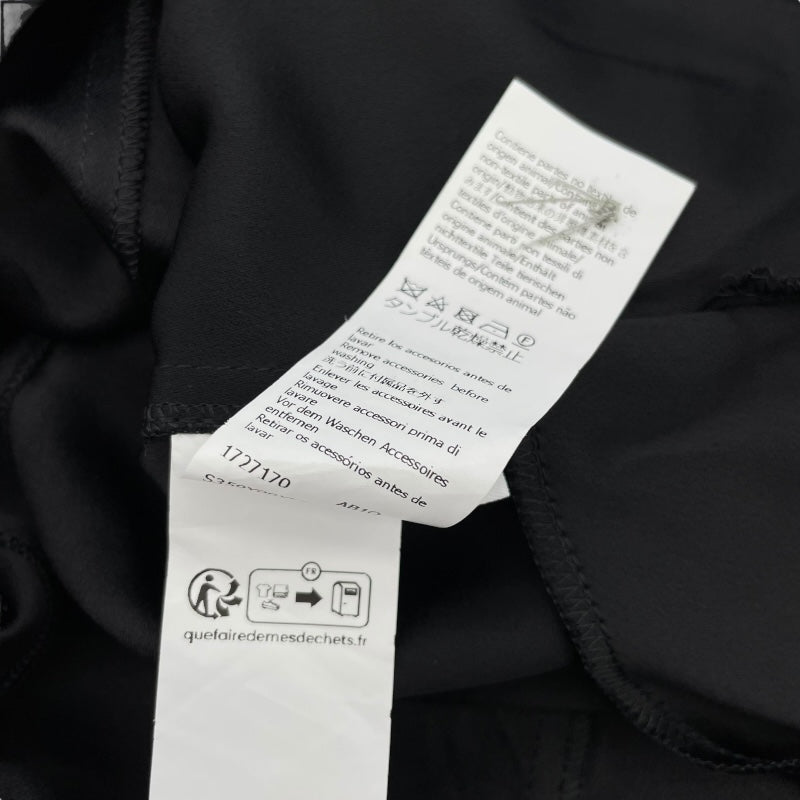 ロエベ LOEWE アナグラムロゴボタンロングワンピース S359Y09XF3 ブラック レーヨン レディース ワンピース