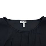 ロエベ LOEWE アナグラムロゴボタンロングワンピース S359Y09XF3 ブラック レーヨン レディース ワンピース