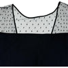 レッドヴァレンティノ RED VALENTINO 半袖フリルワンピース RR3VAA250WB ブラック アセラート レディース ワンピース