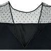 レッドヴァレンティノ RED VALENTINO 半袖フリルワンピース RR3VAA250WB ブラック アセラート レディース ワンピース