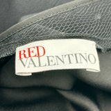 レッドヴァレンティノ RED VALENTINO 半袖フリルワンピース RR3VAA250WB ブラック アセラート レディース ワンピース