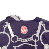 エルメス HERMES ベルト柄シルクワンピース パープル シルク レディース ワンピース