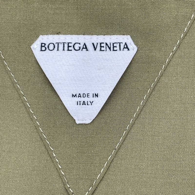 ボッテガ・ヴェネタ BOTTEGA VENETA ハーフジップ長袖シャツ 811482 カーキ ウール メンズ 長袖シャツ
