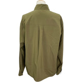 ボッテガ・ヴェネタ BOTTEGA VENETA ハーフジップ長袖シャツ 811482 カーキ ウール メンズ 長袖シャツ