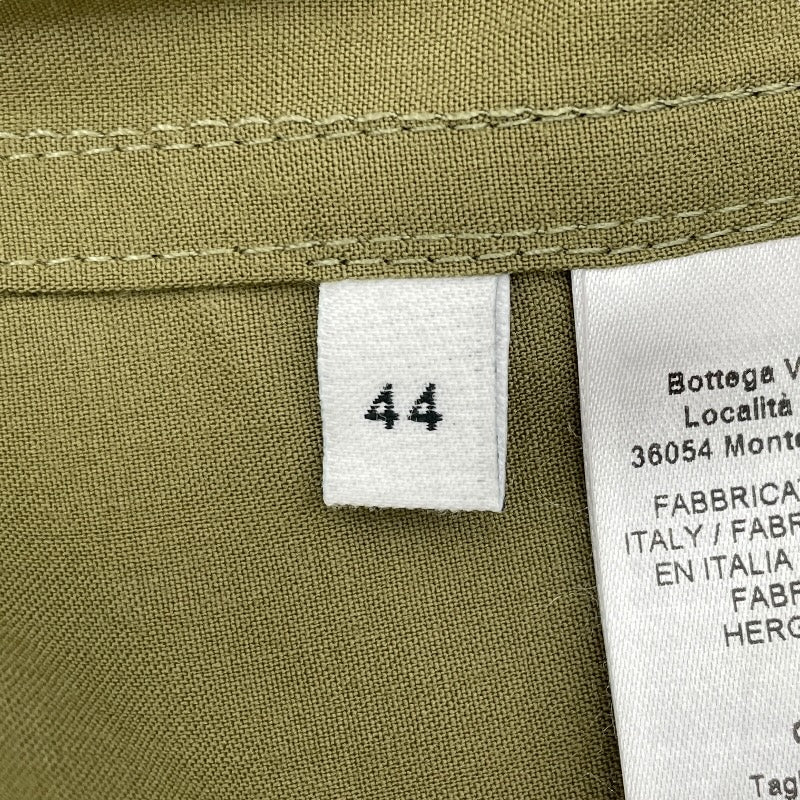 ボッテガ・ヴェネタ BOTTEGA VENETA ハーフジップ長袖シャツ 811482 カーキ ウール メンズ 長袖シャツ