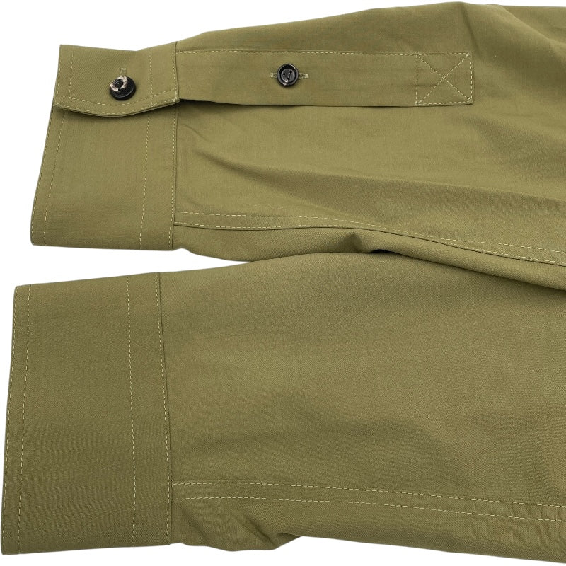 ボッテガ・ヴェネタ BOTTEGA VENETA ハーフジップ長袖シャツ 811482 カーキ ウール メンズ 長袖シャツ