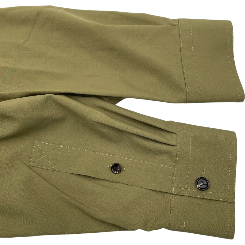 ボッテガ・ヴェネタ BOTTEGA VENETA ハーフジップ長袖シャツ 811482 カーキ ウール メンズ 長袖シャツ