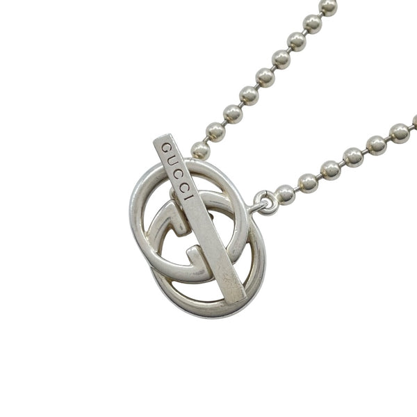 グッチ GUCCI インターロッキングボールチェーンネックレス シルバー ジュエリー